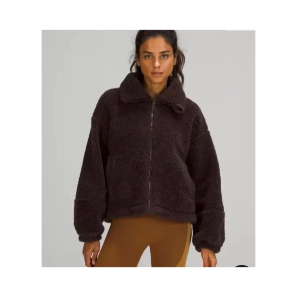 Lululemon Brown Fuzzy Fleece Coat Jacket ~Size 6~ New